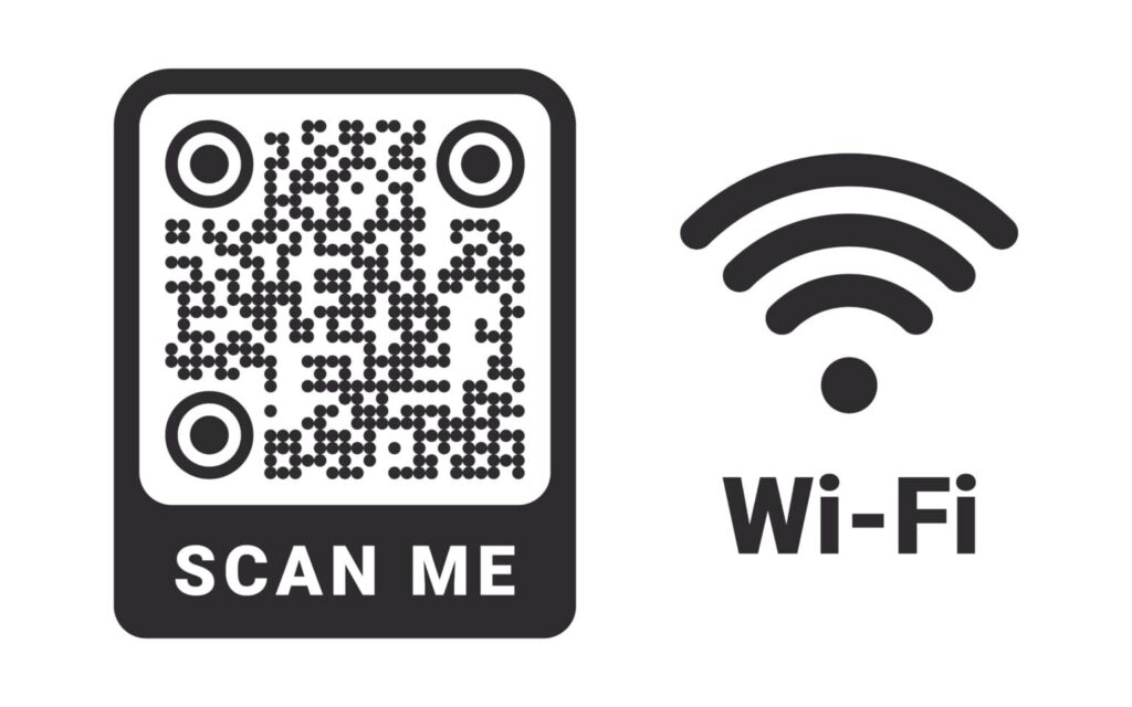 WIFI QR code created with a WIFI QR code generator