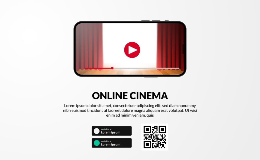 YouTube banner to promote online cinema