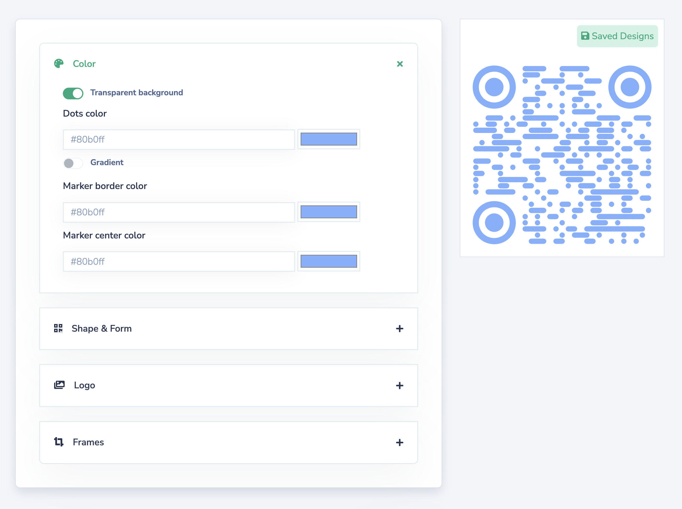 Customize QR Code Color & Shape