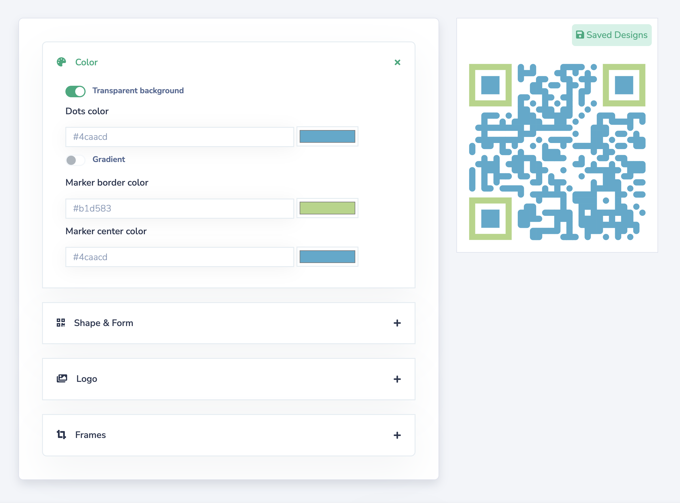 Customize QR Code Color & Shape